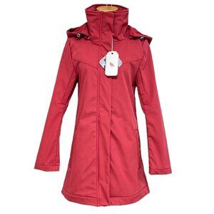 Mia Melon NWT Waterproof Stella Jacket Pius Twill Hood Coat Red Size X Small XS